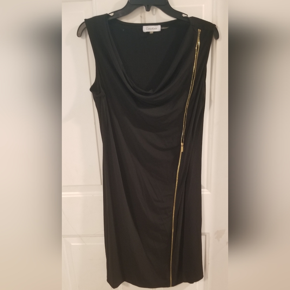 Calvin Klein zipper detail dress
